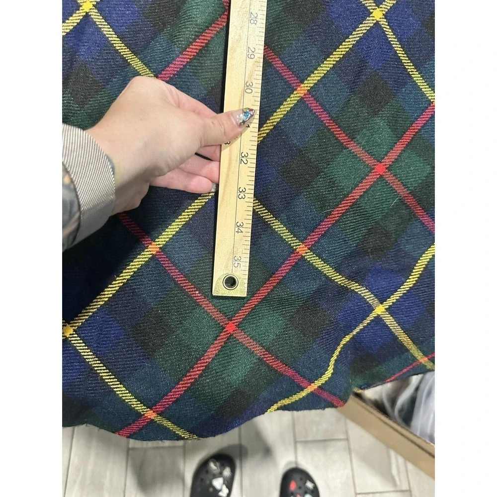 VTG Wool Tartan Plaid Maxi Skirt XS/S